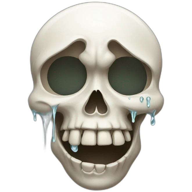 Crying skull with tears emoji