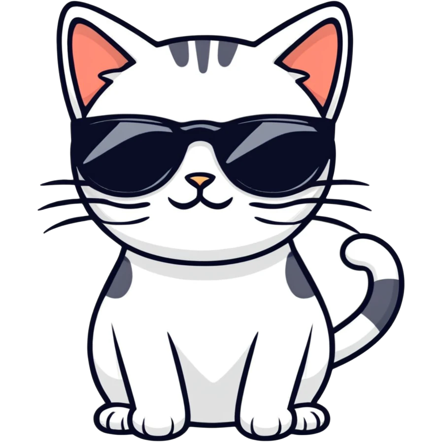 Cat with sunglasses emoji