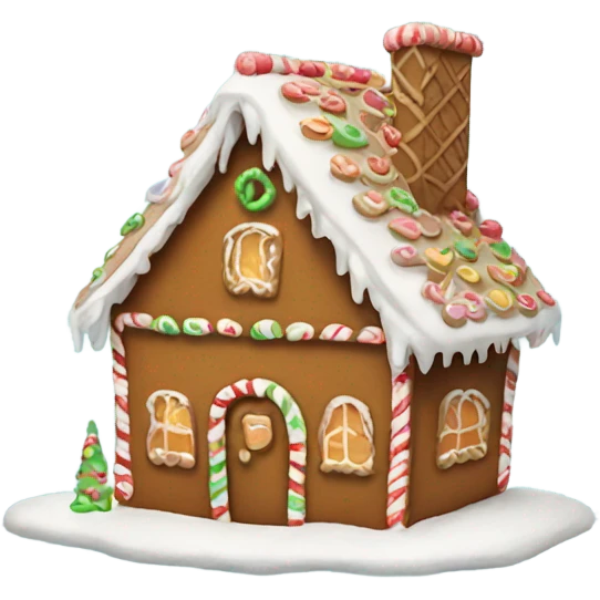 gingerbread house emoji
