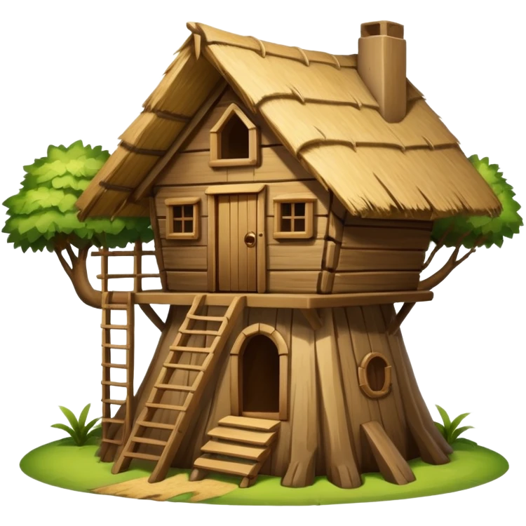 tree hut  emoji