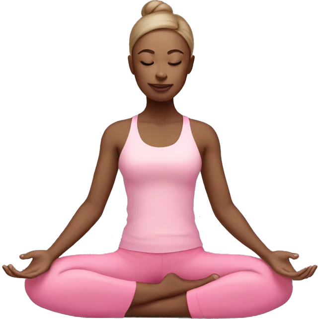 yoga girl in pink suit  emoji