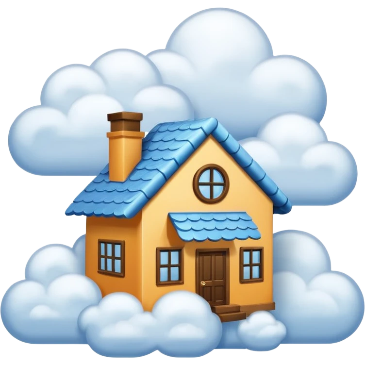 house made of clouds material  emoji