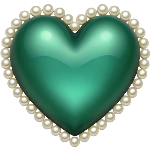 dark emerald pearl heart emoji