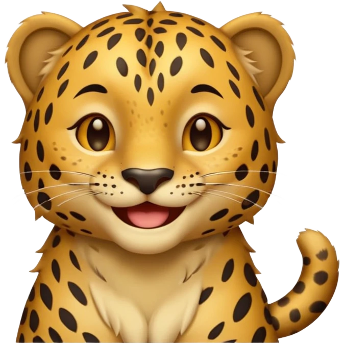 happy leopard  emoji