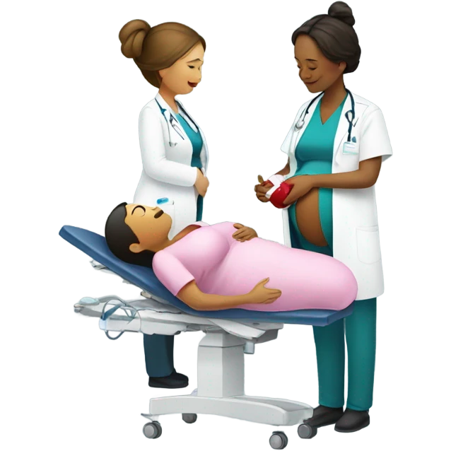 pregnant women having blood drawn emoji