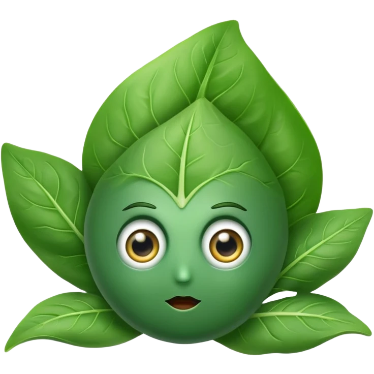 Spinach with eyes emoji