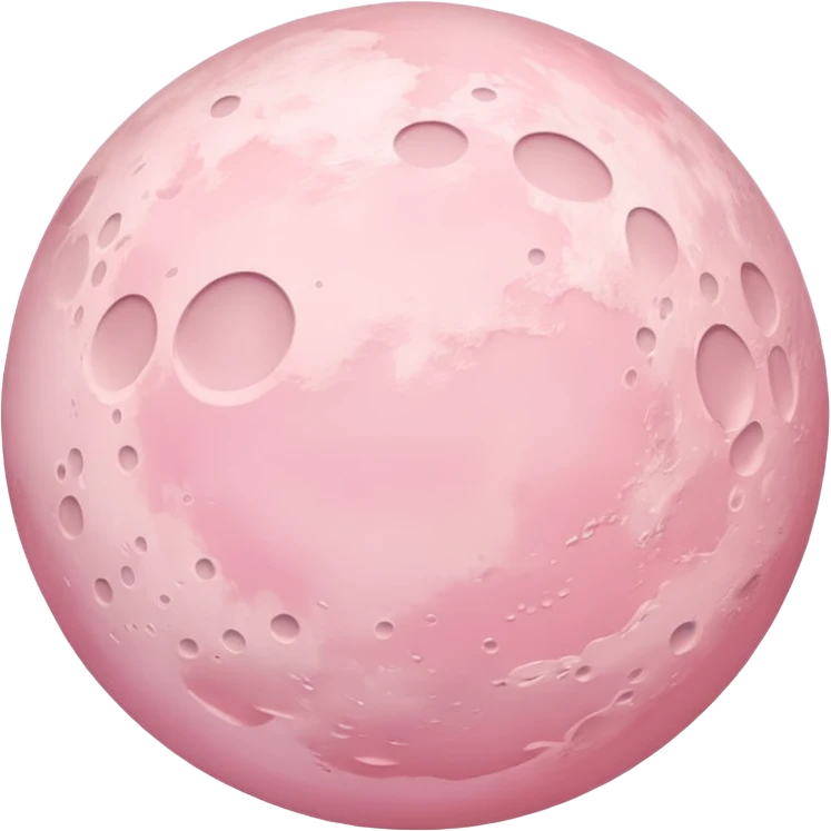 pastel pink moon emoji
