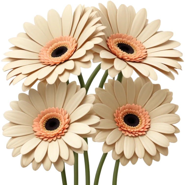 light beige Gerbera flowers  emoji