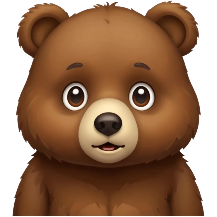 Tiny little bear confused  emoji