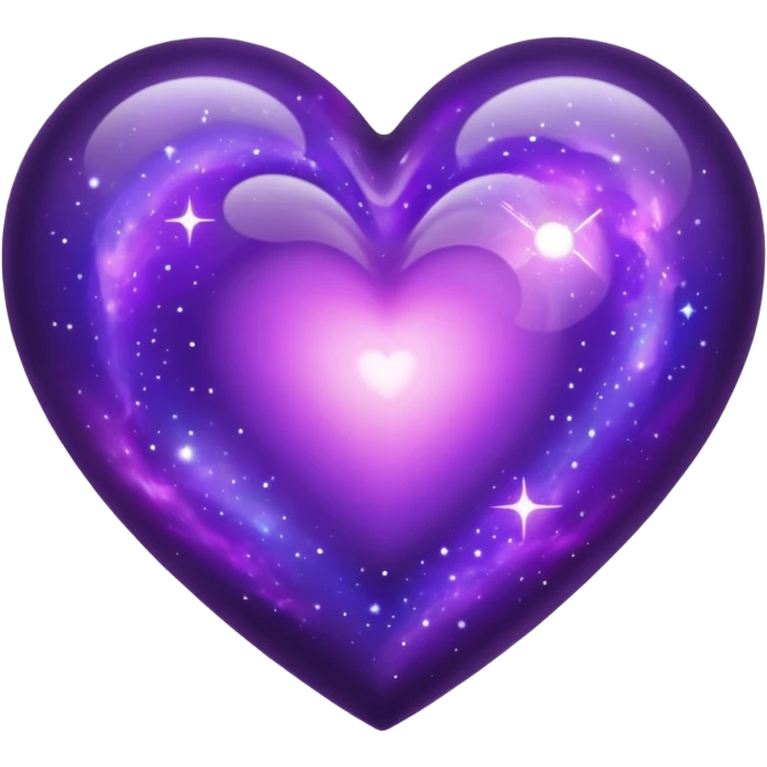 purple galaxy heart transparent emoji