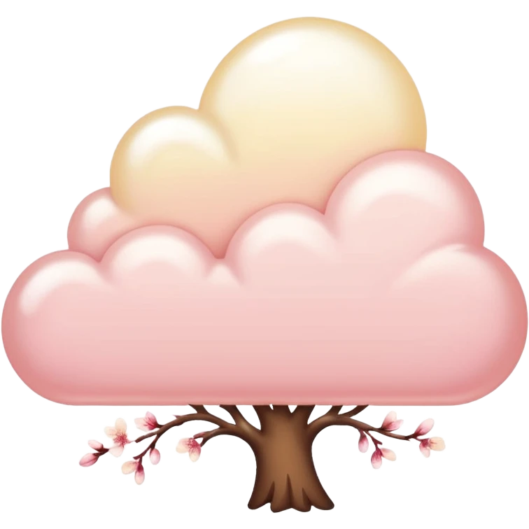 A creamy pastel yellow softly blushed with whisper-pink undertones and a milky pearlescent glow, like sunlight melting into cherry blossom air.  emoji