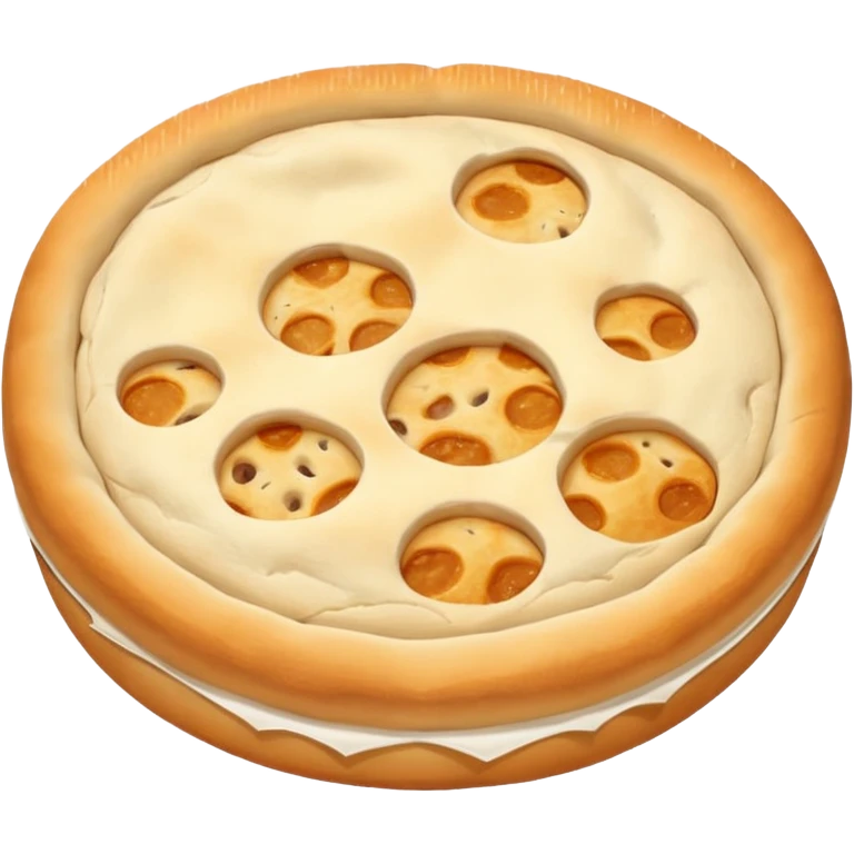 round focaccia white without seasoning emoji