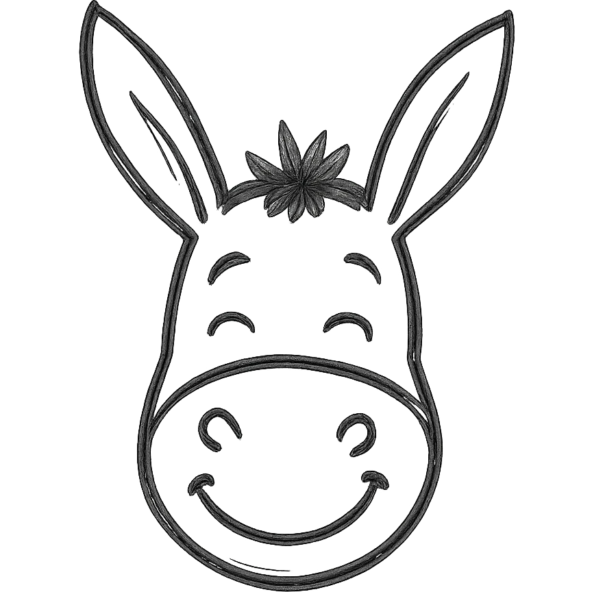 happy donkey head emoji