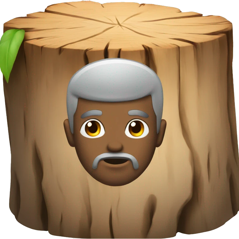man in love with tree stump emoji