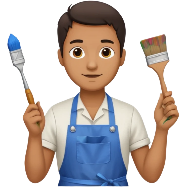 Ceramic Painter man emoji