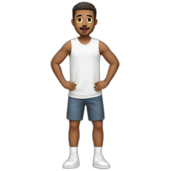 Man wearing only white socks no shoes  emoji