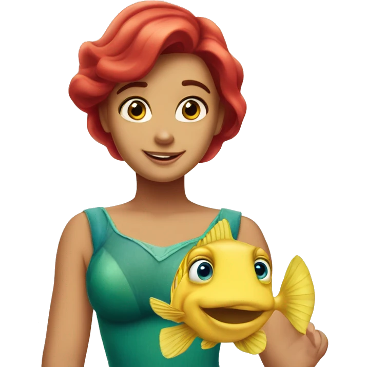 Ariel and Flounder emoji