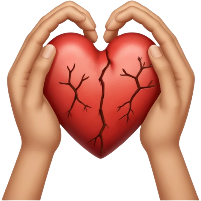 Hands dying heart shape  emoji
