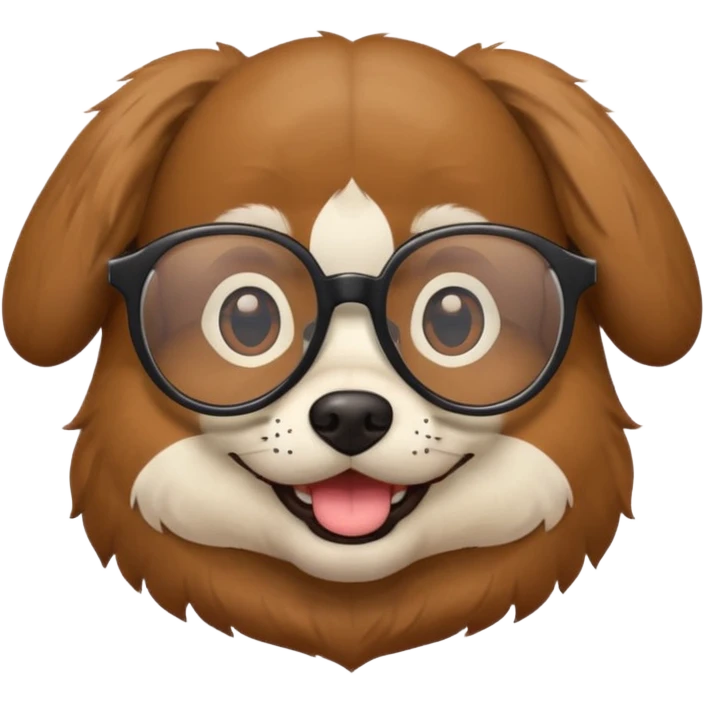 dog wearing glasses emoji