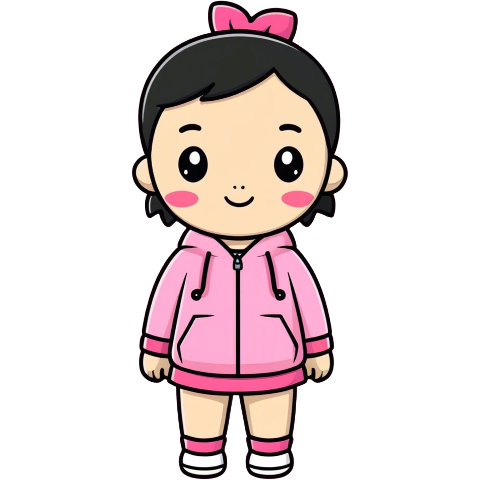Cute pink  emoji