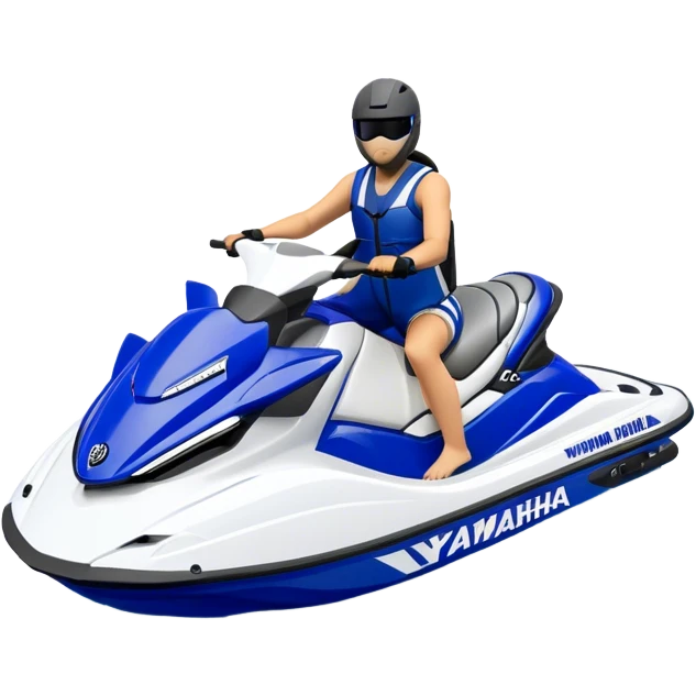 Jet Ski - Yamaha EX Deluxe (Model Year: 2022) (Iconic colour: Blue and white) emoji