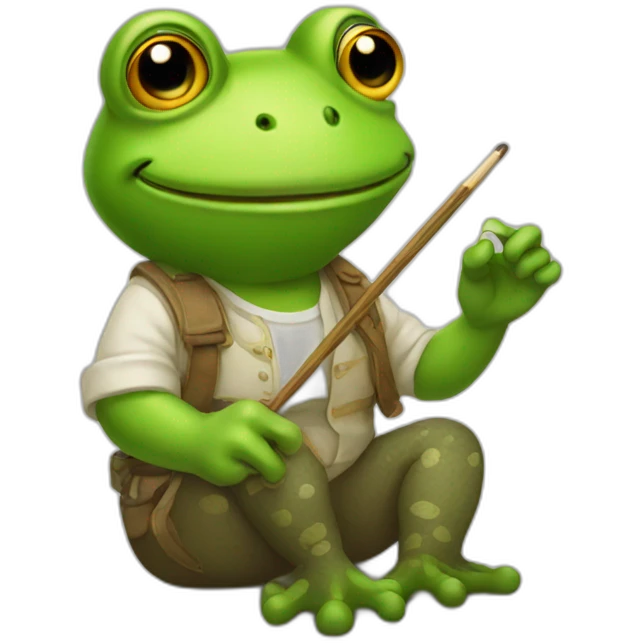 frog painter emoji