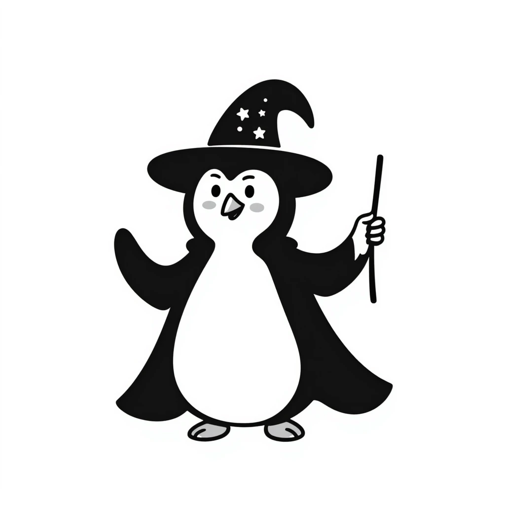penguin wizard emoji