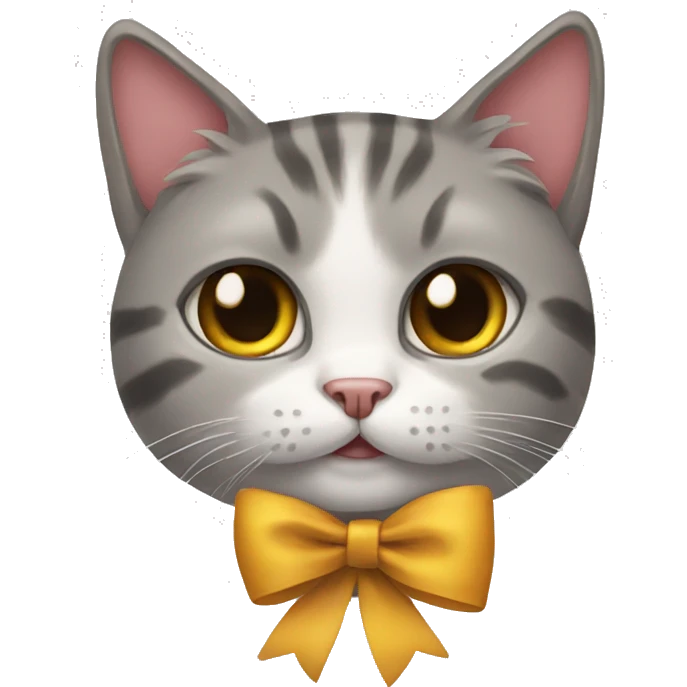 Cat with bow emoji