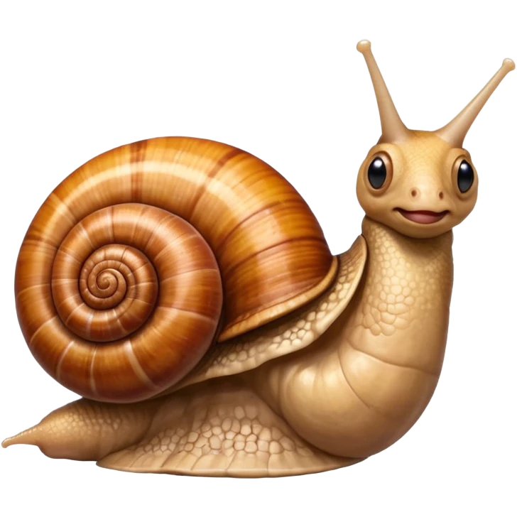 snail with "anatomical heart" as shell emoji