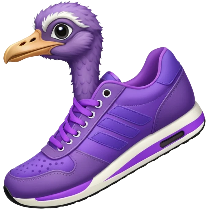  ostrich-in-purple sneakers emoji