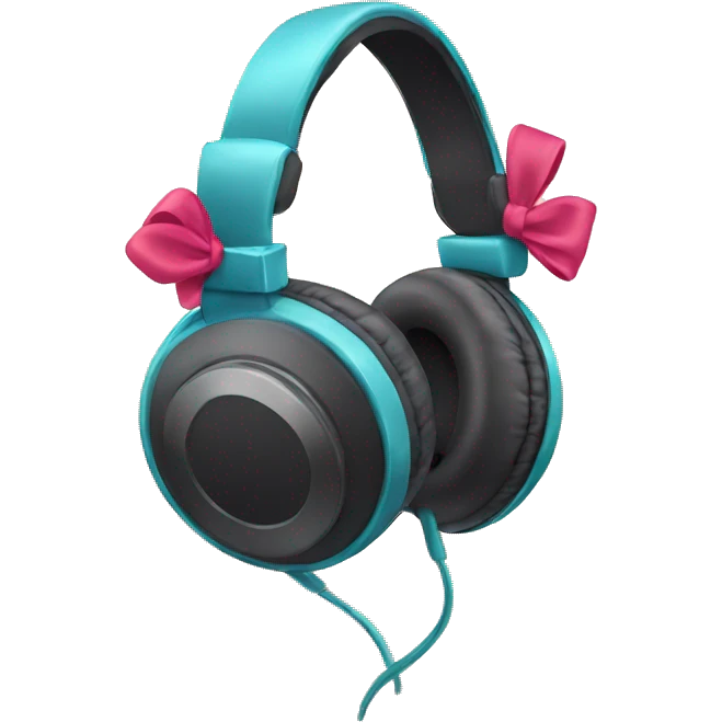 headphones with bows emoji
