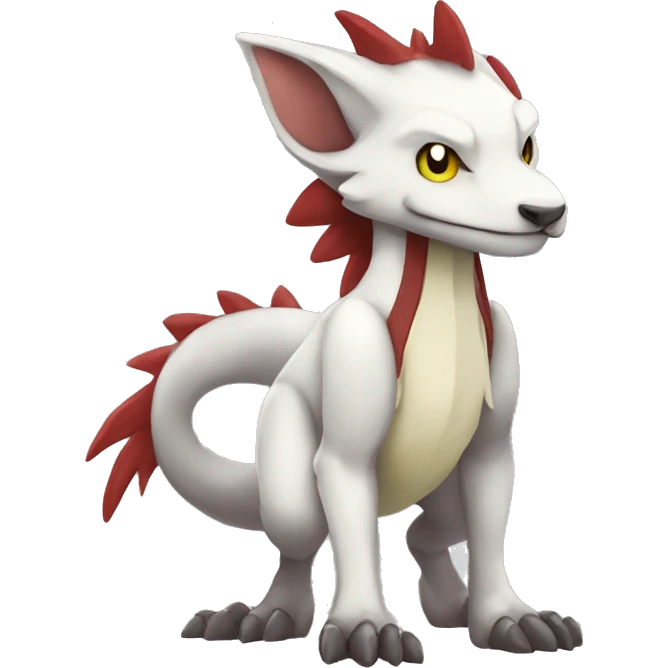 Cute Chibi Lombax-Sergal-Vernid-Fakemon full body emoji