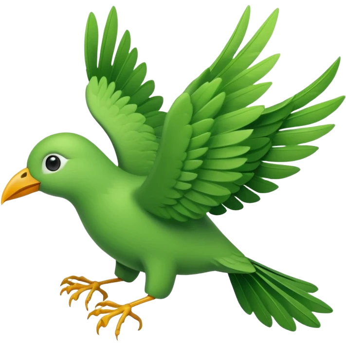 Plant in Shape of a bird flying, leaves wings emoji
