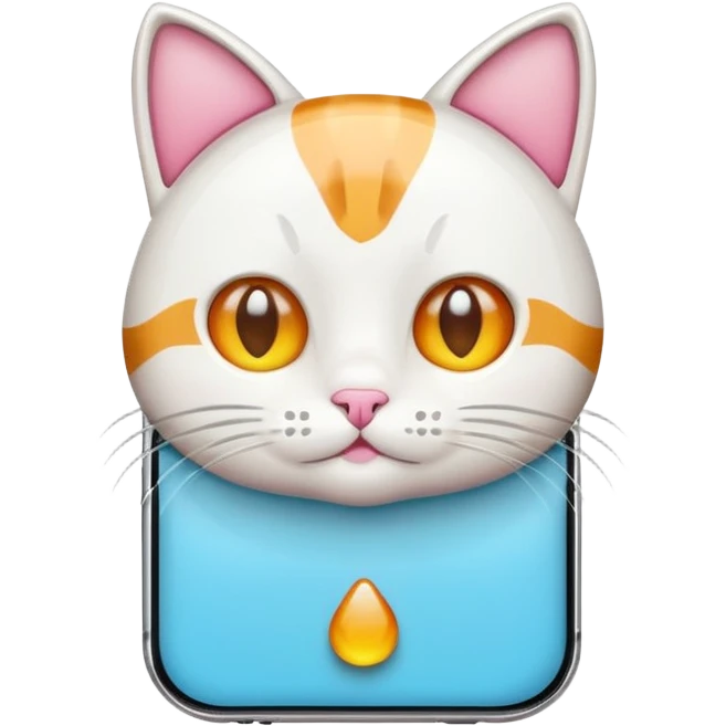 Cartoon cute iphone Cat emoji  emoji