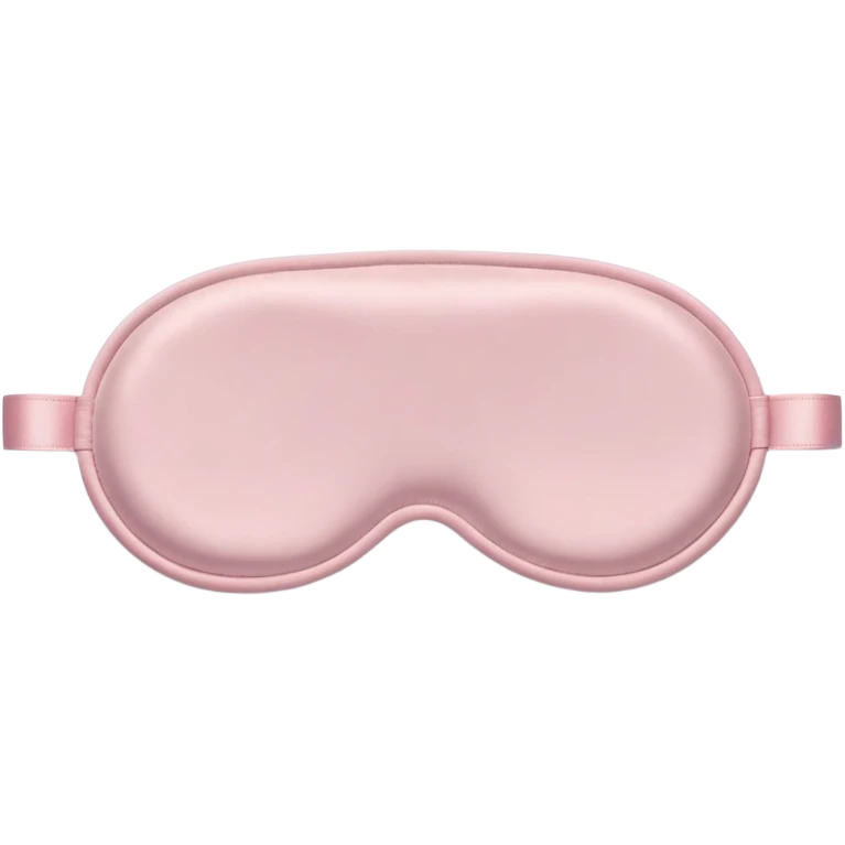 Powder pink sleep mask, no eyes emoji