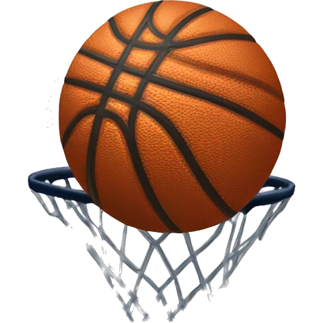 Pelota de baloncesto con una corona encima  emoji