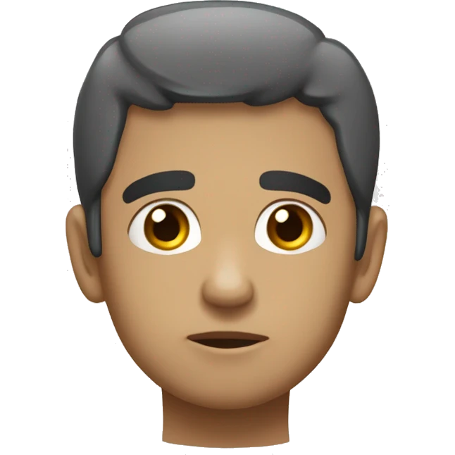 dolescente de piel morena triste emoji
