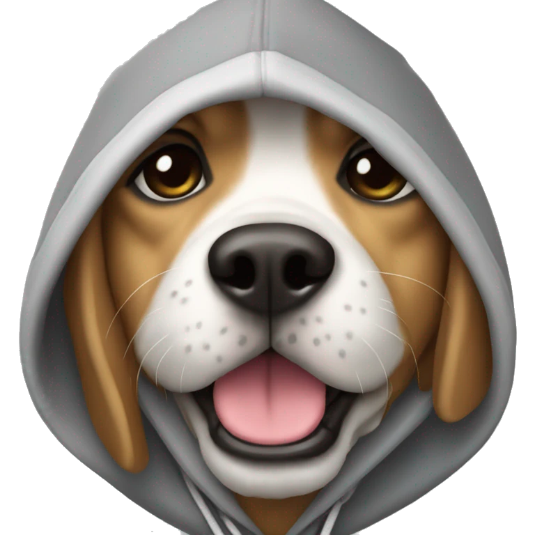 dog wearing a hoodie  emoji