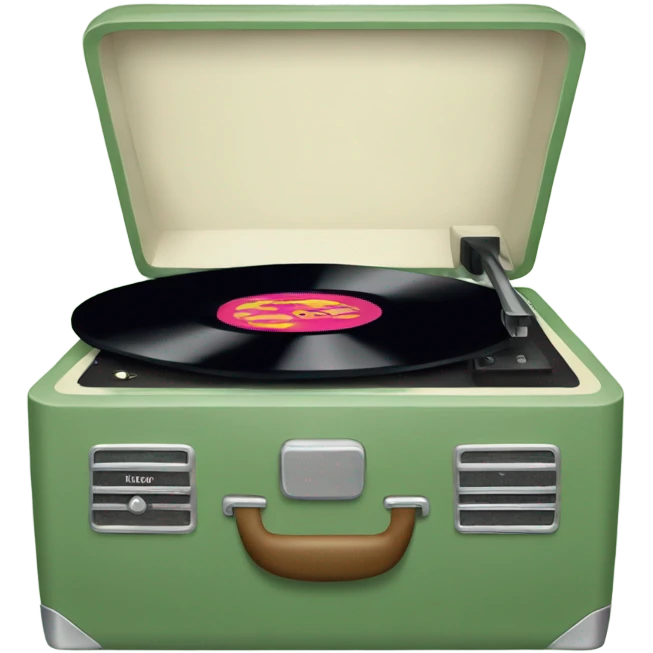 Sage green record player emoji