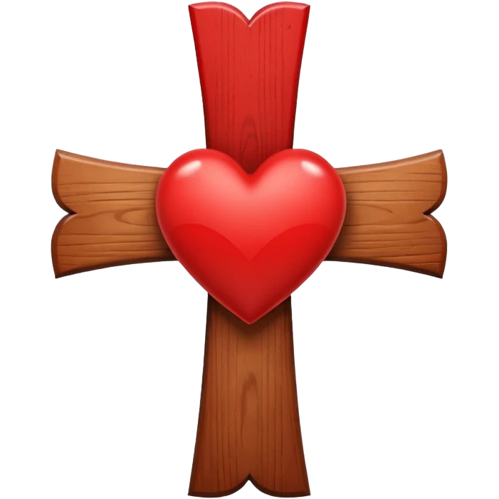 Heart infront of cross emoji