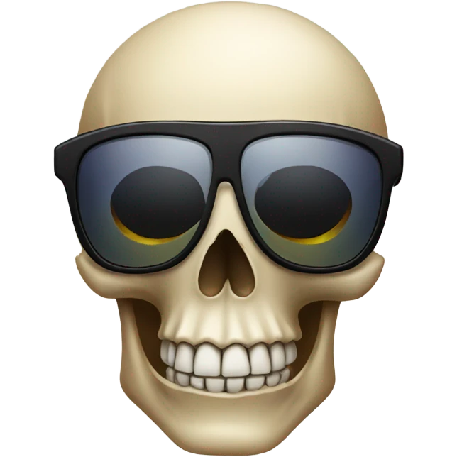  SKULL WITH SUN GLASS emoji