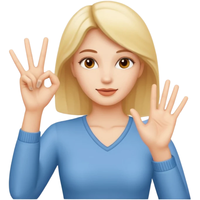 decision gesture women hands OK Signal emoji