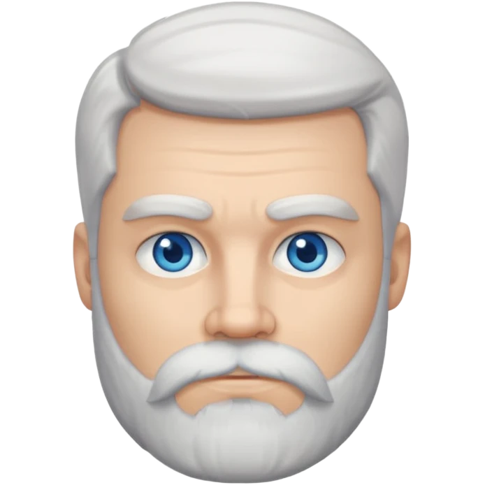 strong white bearded man dark hair emoji