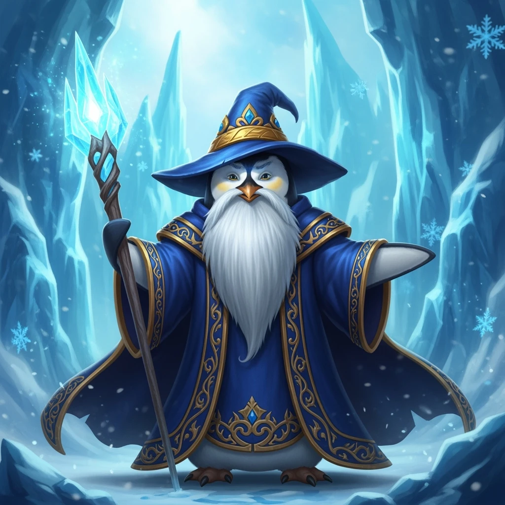 Penguin Wizard emoji