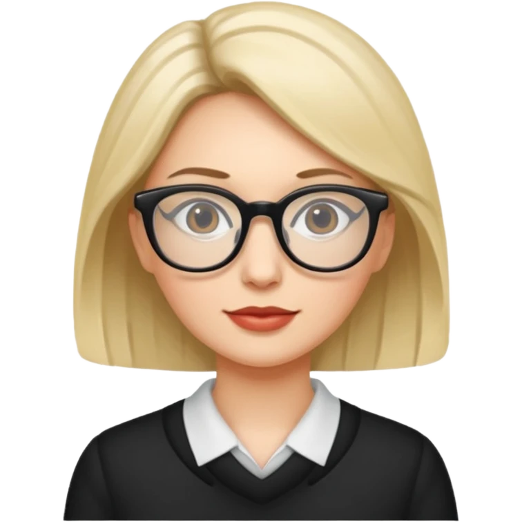  mujer con lentes blanquita  emoji