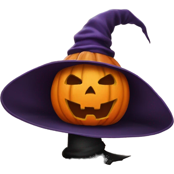 Pumpkin with a witch hat  emoji