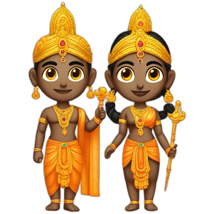 Lord Shri Ram and Sita emoji