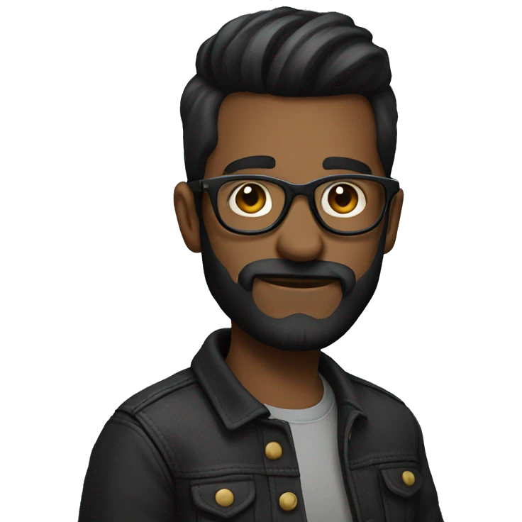 hipster dark wear emoji