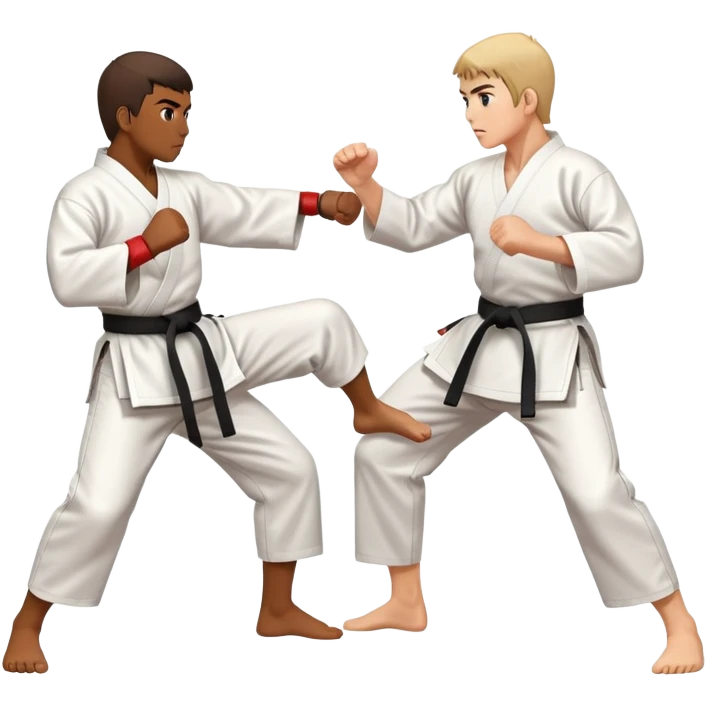 Karate kumite fight emoji