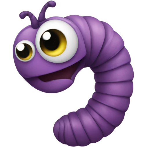 Cute worm emoji